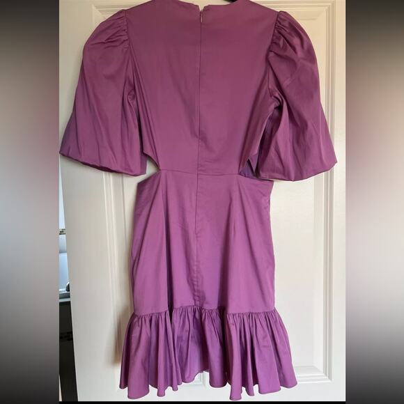 VERONICA BEARD EUC Aimee Puff sleeve cutout dress - Picture 4 of 9